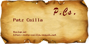 Patz Csilla névjegykártya