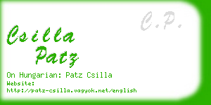 csilla patz business card